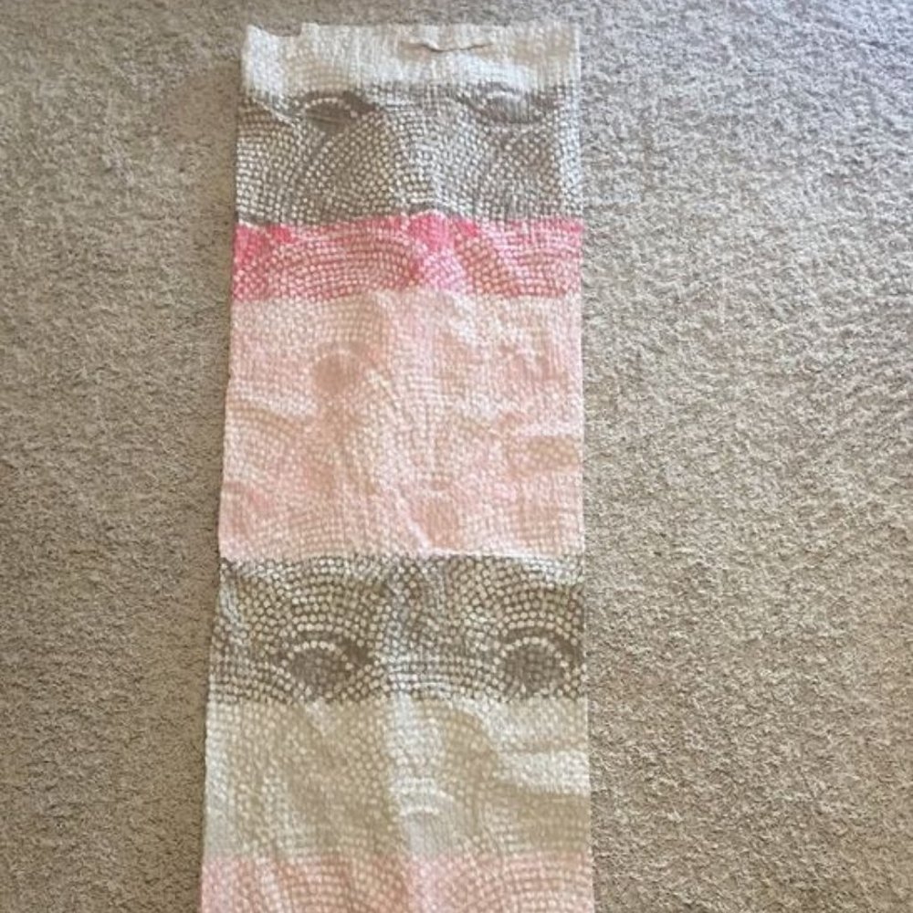 Threshold Pink/Tan Dot Scallop Shower Curtain